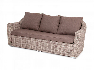 "Фабриция" диван из искусственного ротанга трехместный, цвет серый